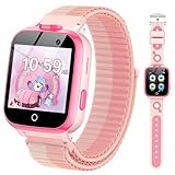 ADUOGENG Smartwatch Kinder mit 13 Gewohnheitsweckern und Hörbücher - 26 Spiele Kinder Smartwatch mit Anruffunktion SOS Englisch-Lernkarten Schulmodus Kamera, Smart Watch Kinder mit 2 Armbändern